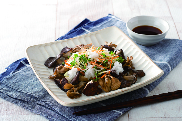 焼ききのこのたたき　みぞれぽん酢