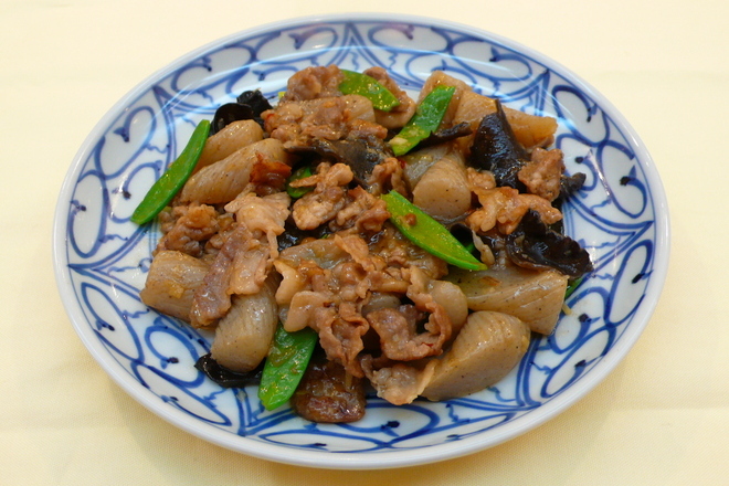 豚肉とこんにゃくの四川風炒め煮